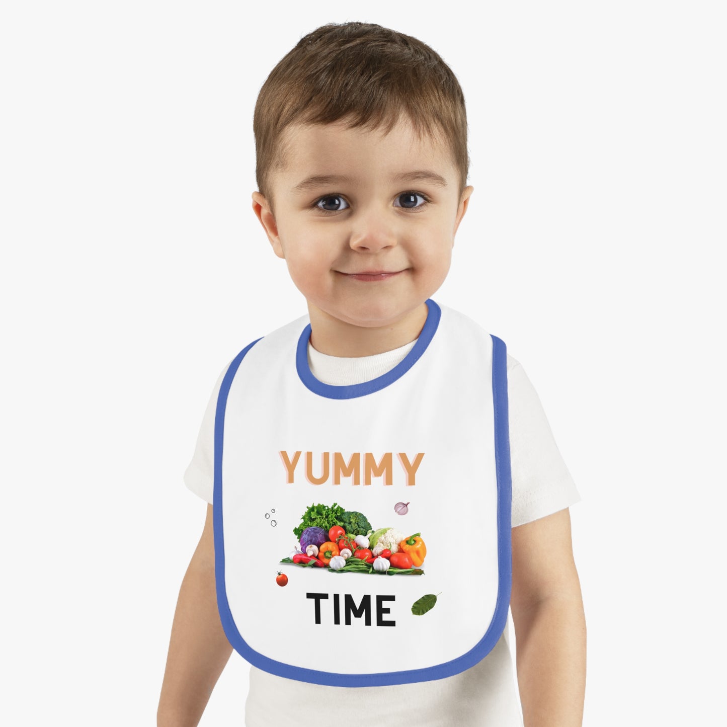 Baby Contrast Trim Jersey Bib