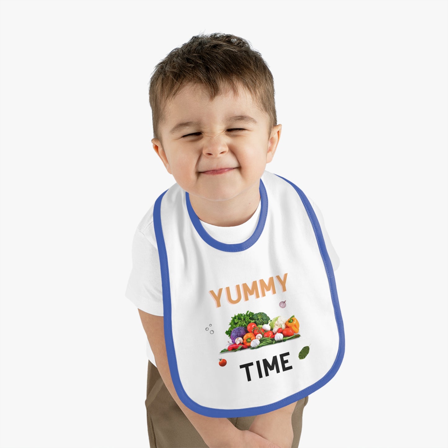 Baby Contrast Trim Jersey Bib