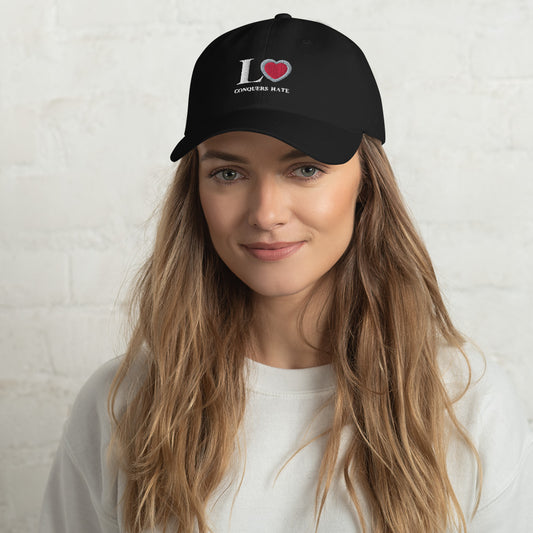 Dark color classic love hat (with embroidery text)