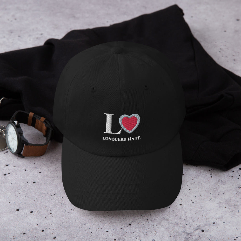 Dark color classic love hat (with embroidery text)