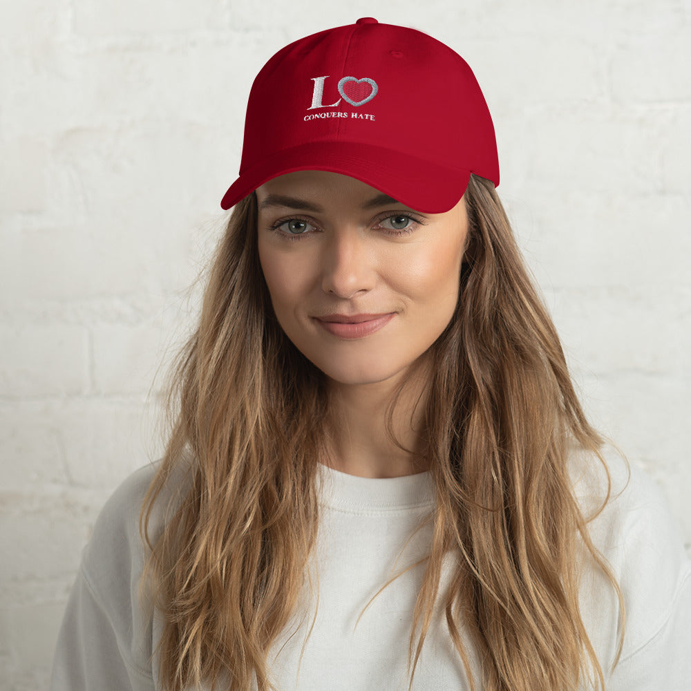 Dark color classic love hat (with embroidery text)