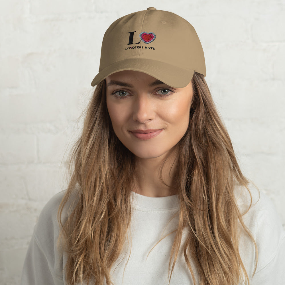 Light color classic love hat (with embroidery text)