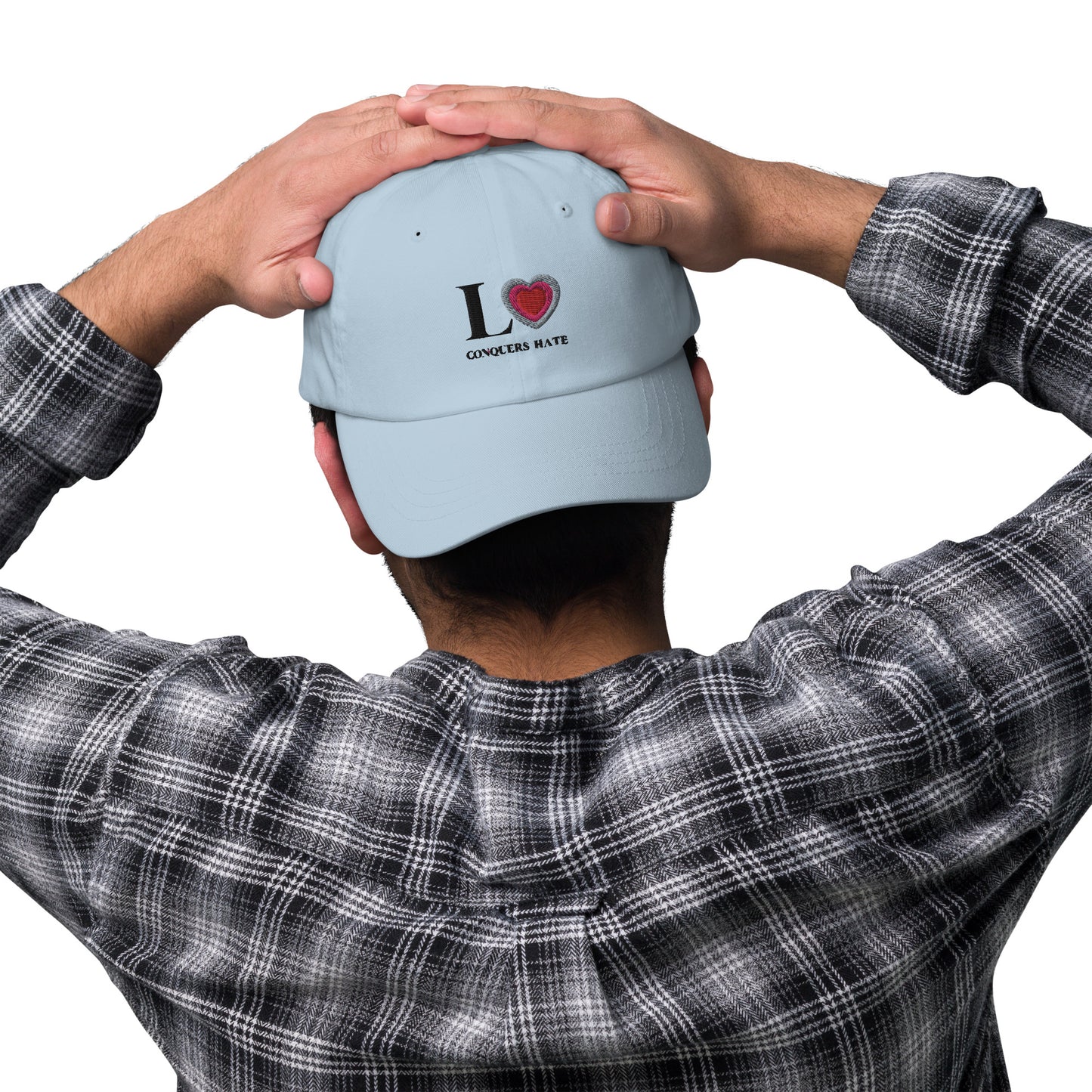 Light color classic love hat (with embroidery text)