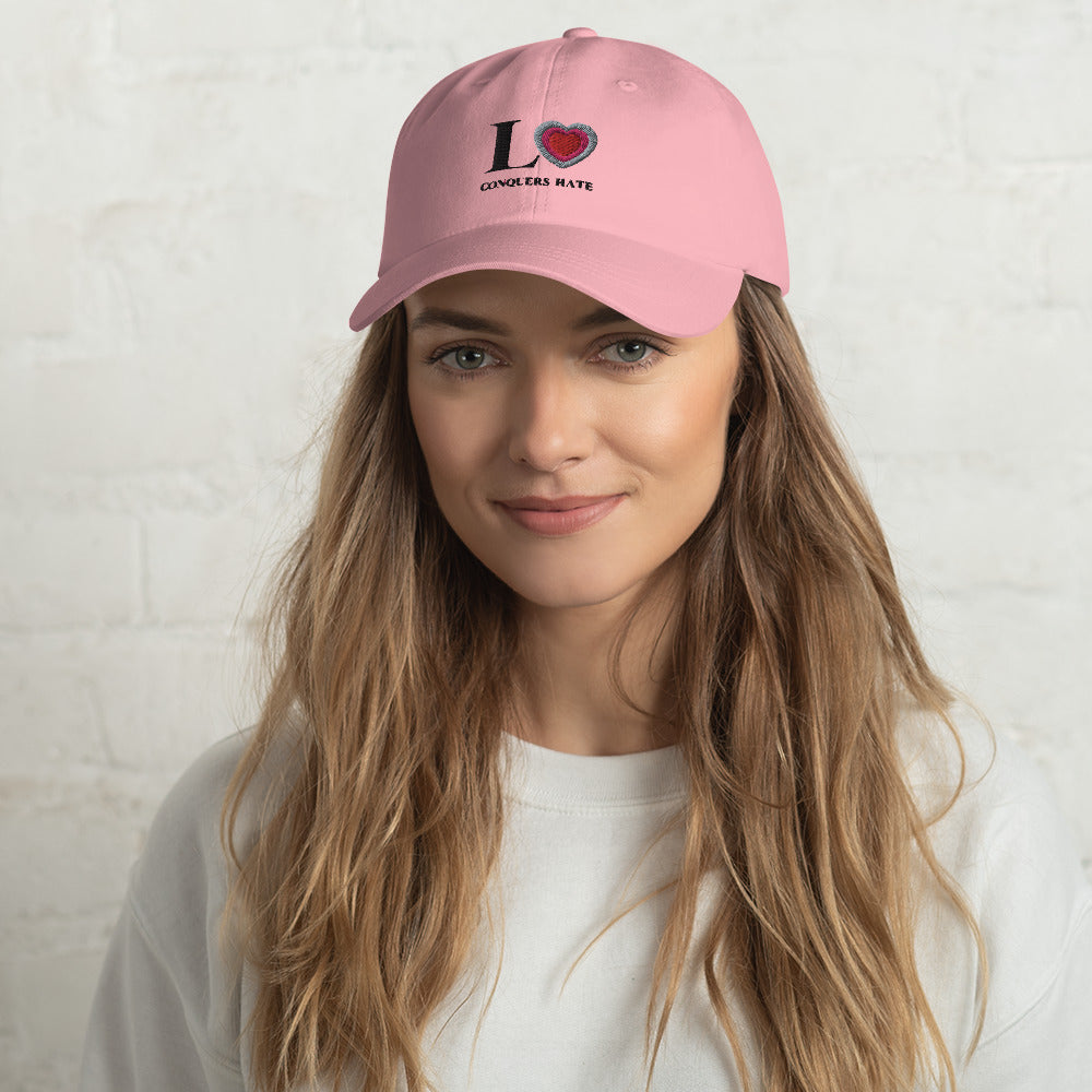 Light color classic love hat (with embroidery text)