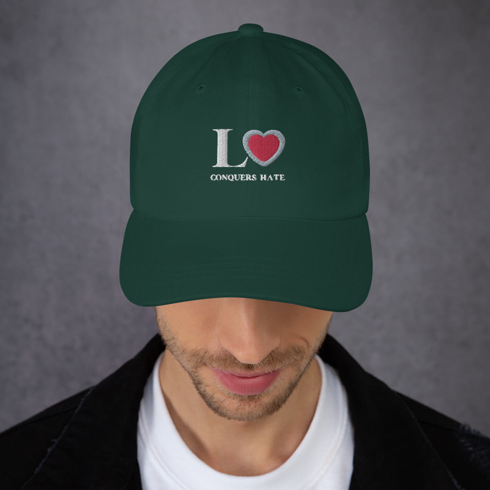 Dark color classic love hat (with embroidery text)