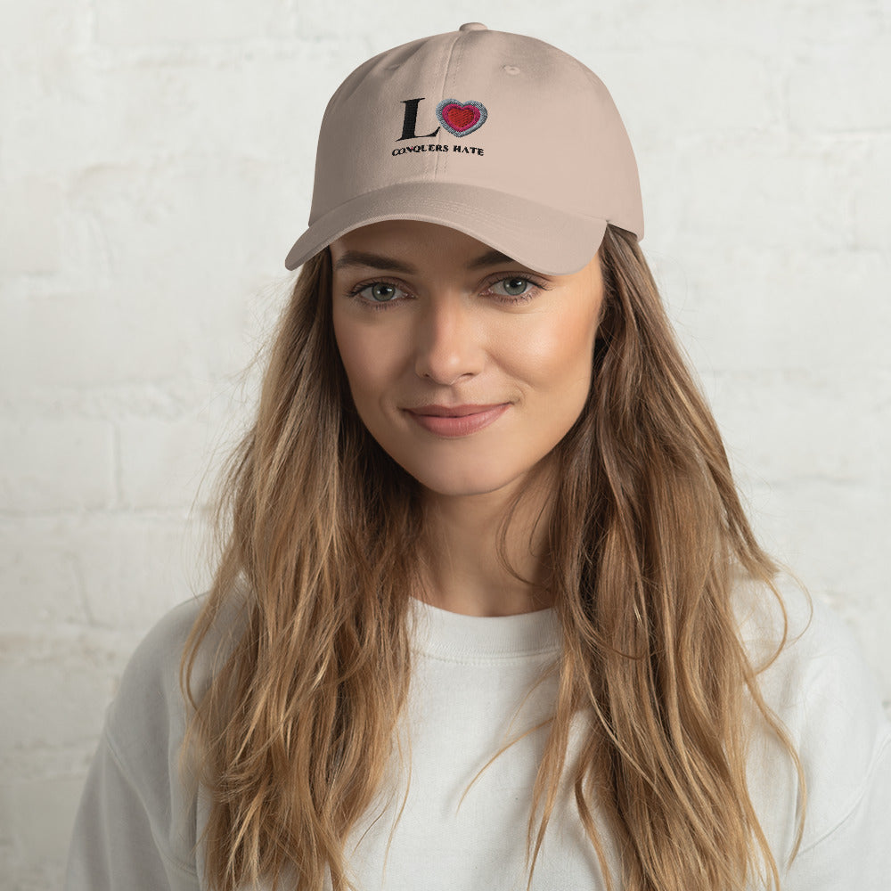 Light color classic love hat (with embroidery text)