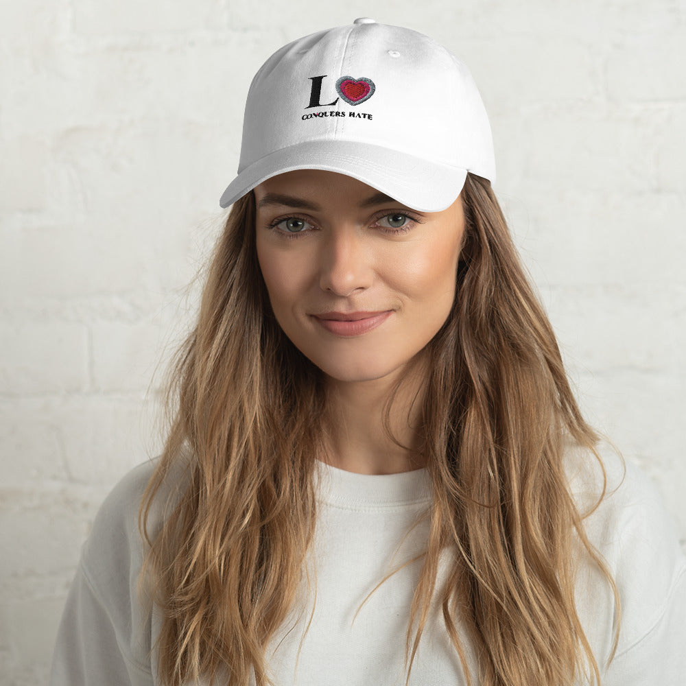 Light color classic love hat (with embroidery text)